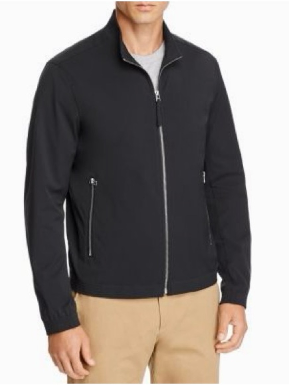 THEORY Tremont Neoteric Jacket Black Minimalist Tech Bomber